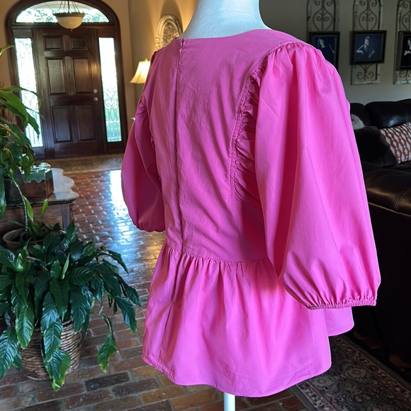 Mittoshop Bubble sleeve peplum top szL - Picture 8 of 16